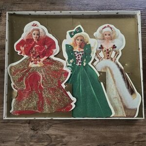 Vintage Hallmark Holiday Barbie Collection Displayable Greeting Cards (1995) NEW